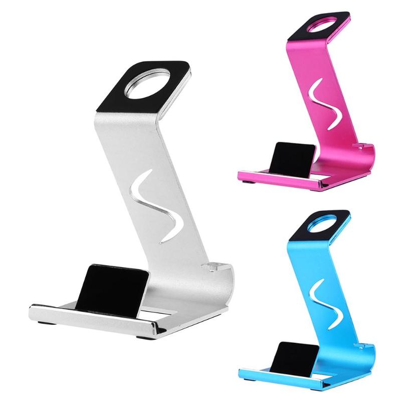 Universal Aluminum Alloy Mobile Phone Holder For iPhone Samsung For Apple Watch Holder Stand Charging Dock Desk Holder - ebowsos
