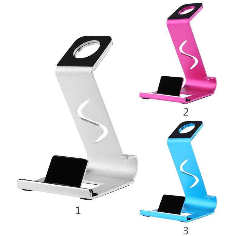 Universal Aluminum Alloy Mobile Phone Holder For iPhone Samsung For Apple Watch Holder Stand Charging Dock Desk Holder - ebowsos