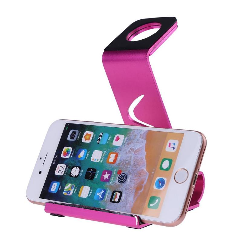 Universal Aluminum Alloy Mobile Phone Holder For iPhone Samsung For Apple Watch Holder Stand Charging Dock Desk Holder - ebowsos