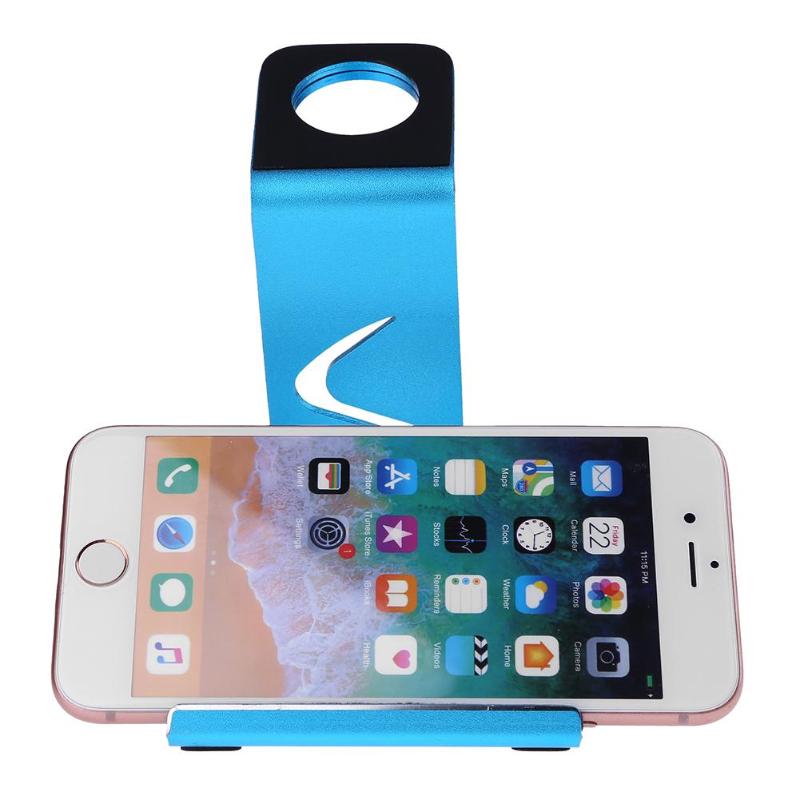 Universal Aluminum Alloy Mobile Phone Holder For iPhone Samsung For Apple Watch Holder Stand Charging Dock Desk Holder - ebowsos