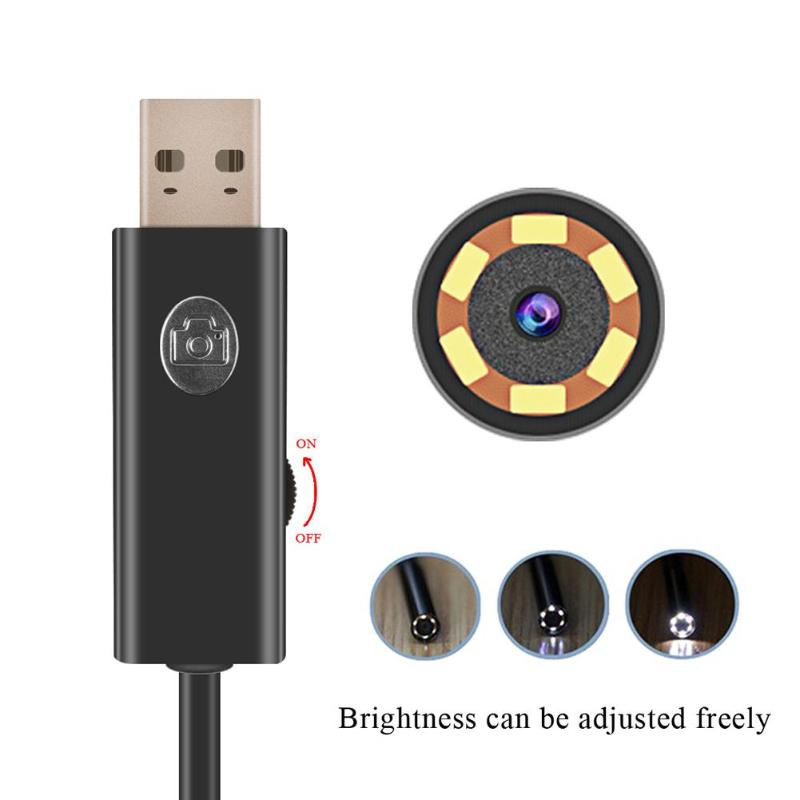 WiFi Mini Camcorders Endoscope Camera 1MP 1200P 8mm Lens 6LED IP67 Waterproof Borescope Tube Cable for Android IOS - ebowsos