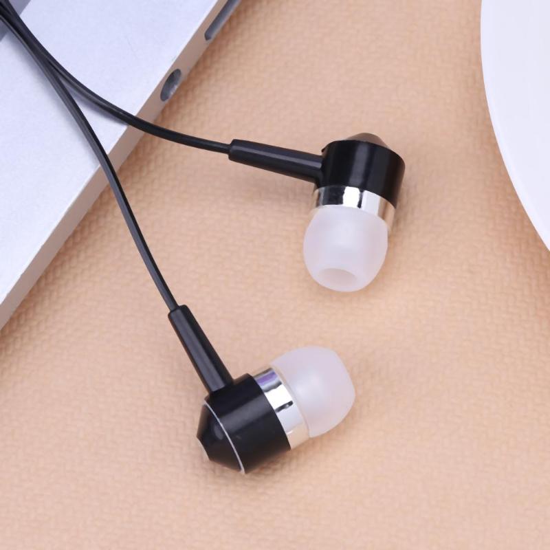 Wired Earphone In Ear Stereo Small Cheap Earpiece Headset with Volumn Control Microphone 3.5mm For Smartphone MP3 PC - ebowsos