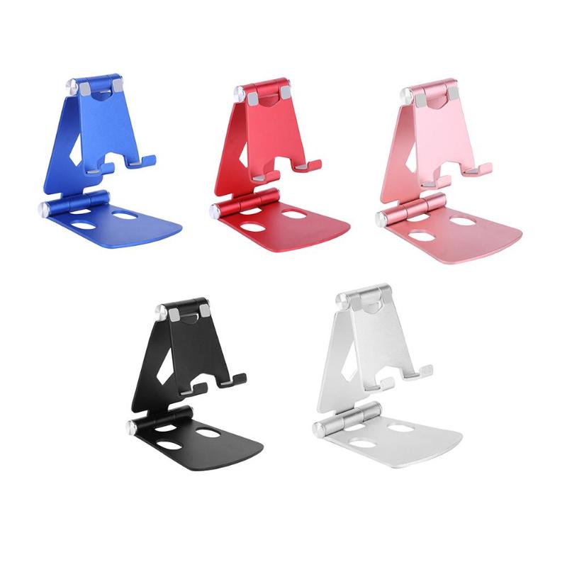 Aluminium Alloy Dual Foldable Desktop Rotary Tablet Stand Mobile Phone Holder Mount Bracket for iPhone iPad Samsung High Quality - ebowsos