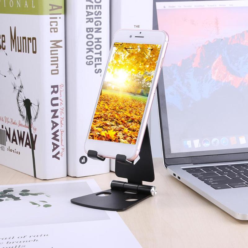 Aluminium Alloy Dual Foldable Desktop Rotary Tablet Stand Mobile Phone Holder Mount Bracket for iPhone iPad Samsung High Quality - ebowsos