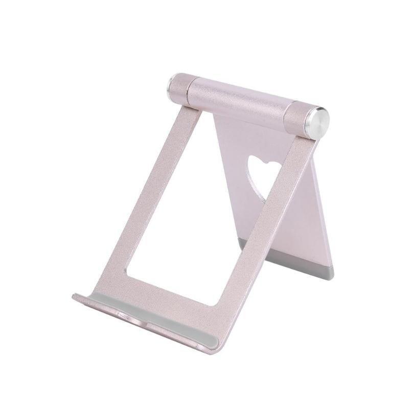 Aluminium Alloy Foldable Love Desk Mobile Phone Holder Stand 360 Degree Rotation Adjustable Tablet Stand Bracket High Quality - ebowsos