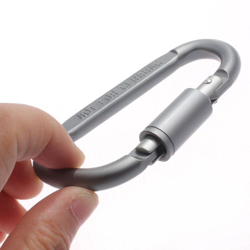 Aluminum Alloy D-Shaped Carabiner Screw Lock Hook Clip Key Ring Travel Camping Hiking Climbing Outdoor Tool Pocket Multi Tools-ebowsos