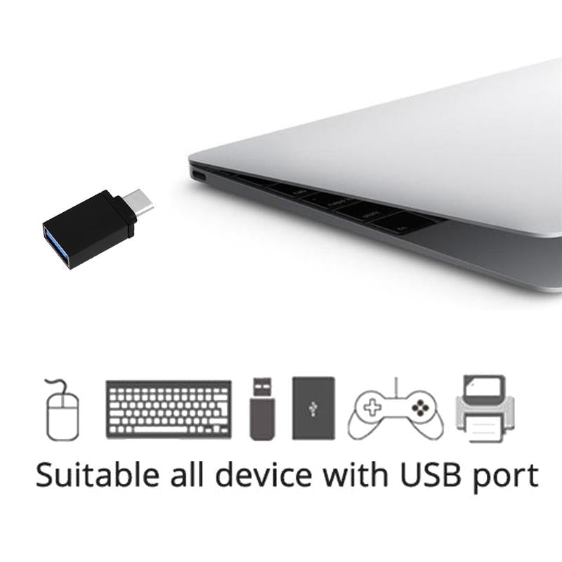Aluminum Alloy Male USB 3.1 Type-C to Female USB 3.0  OTG Converter Adapter Metal Data Transmitting Connector - ebowsos