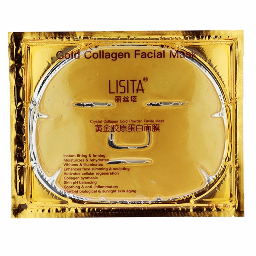 Anti-Aging Anti-Wrinkle Collagen Nutrients Facial Mask Beauty Purifying Moisturizing Personal Face Mask Care Gold Mask - ebowsos