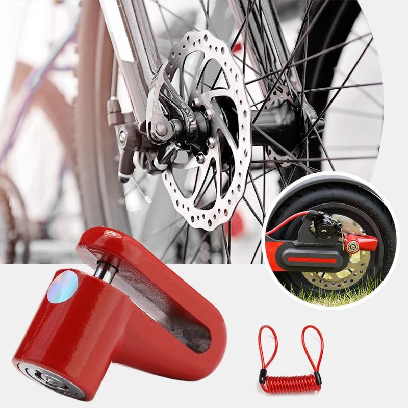 Anti-Theft Disc Brakes Lock with Steel Wire for Xiaomi Mijia M365 Electric Scooter Skateboard Wheels Lock Disc Brake Kickscooter-ebowsos