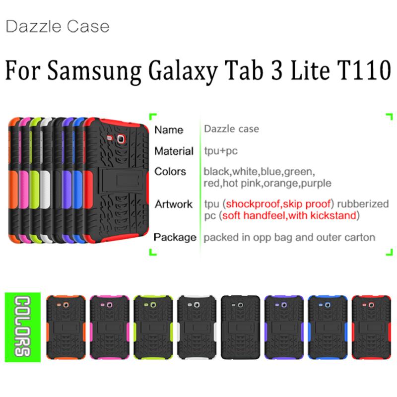 Anti-dust Heavy Duty TPU Tablet Protecter Hard Case For Samsung GALAXY Tab A 7.0 2016 T280 T285 Tablet PC case - ebowsos