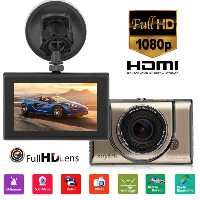 Anytek A100+ 3.0 Inch 1080P FHD 170 Degree Lens Car DVR Camera Video Recorder WDR Dash Cam with 16G tf Card Car Camera Hot Sale - ebowsos