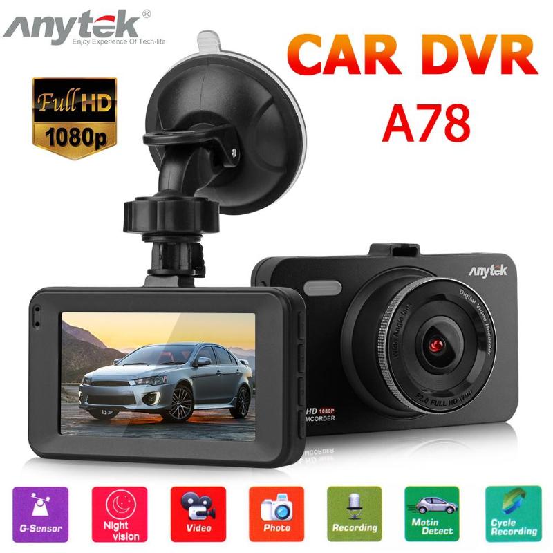 Anytek A78 Mini Car DVR Camera Full HD 1080P DVRs 170 Wide Angle Auto Digital Video Recorder Camcorder ADAS G-sensor Dash Cam - ebowsos