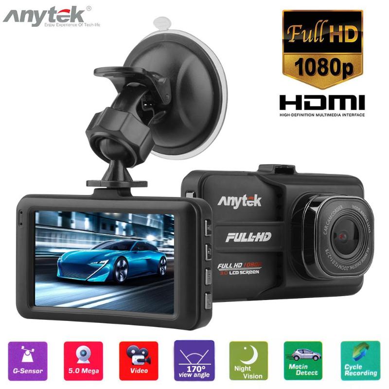 Anytek A98 3.0 Inch 1080P FHD 170 Degree Lens Car DVR Camera Video Recorder WDR Night Vision Dash Cam High Quality Car Camera - ebowsos