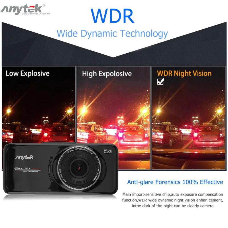 Anytek AT66 2.7 Inch 1080P FHD 170 Degree Lens Car DVR Camera Video Recorder WDR Dash Cam Night Vision G-sensor Registrator New - ebowsos