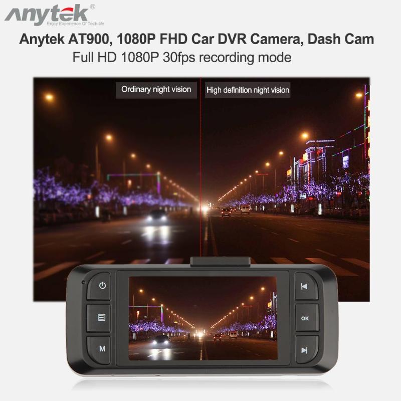 Anytek AT900 2.7 Inch 1080P FHD Car DVR Camera Video Recorder WDR Night Vision Dash Cam Latest WDR Wide Dynamic Car Camera New - ebowsos