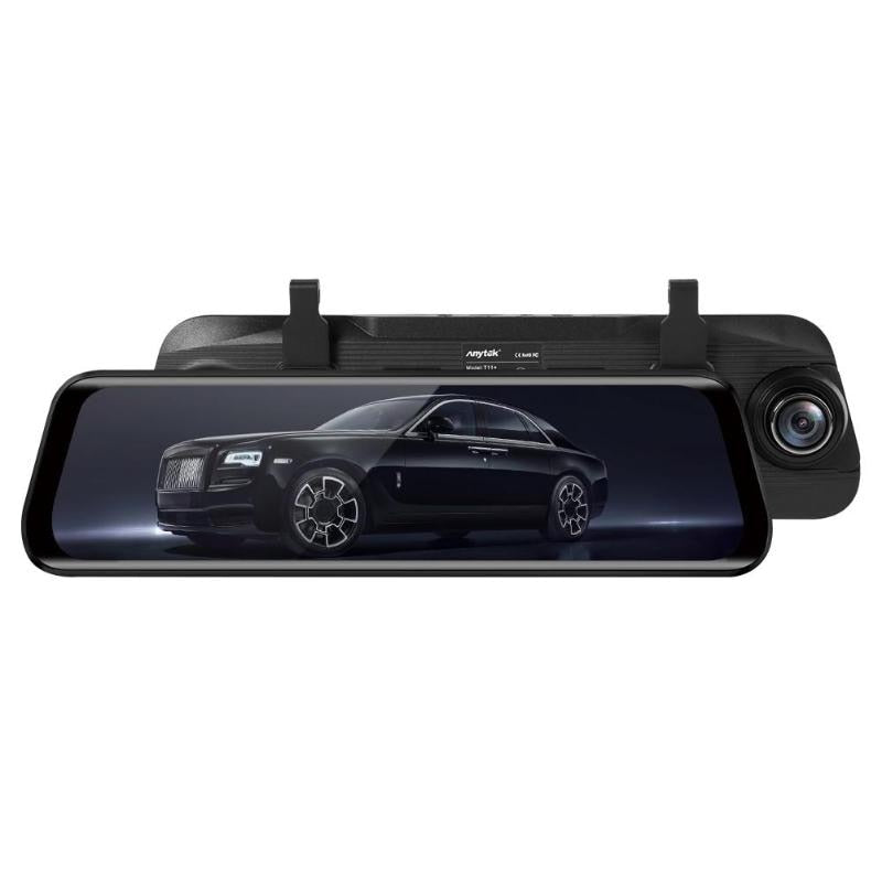 Anytek T11+ 9.66 Inch IPS Touch Screen Rearview Mirror DVR Camera 1080p+1080p Dual Lens ADAS Dash Cam G-sensor Car DVR Camera - ebowsos