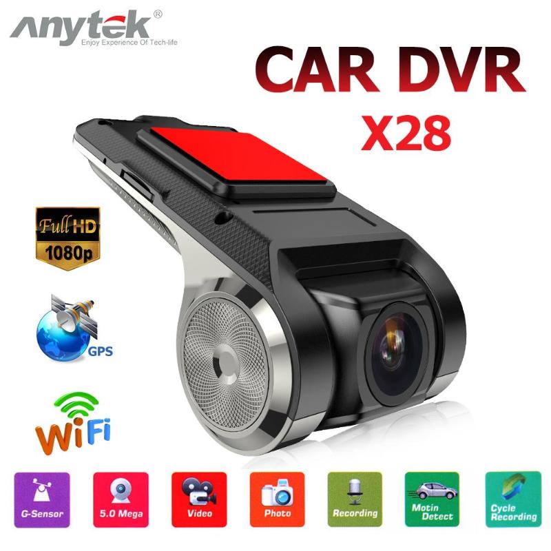 Anytek X28 Mini  Dash Cam Car DVR Camera WiFi ADAS DVRs Full HD 1080P Auto Digital Video Recorder Camcorder G-sensor 150 Degree - ebowsos