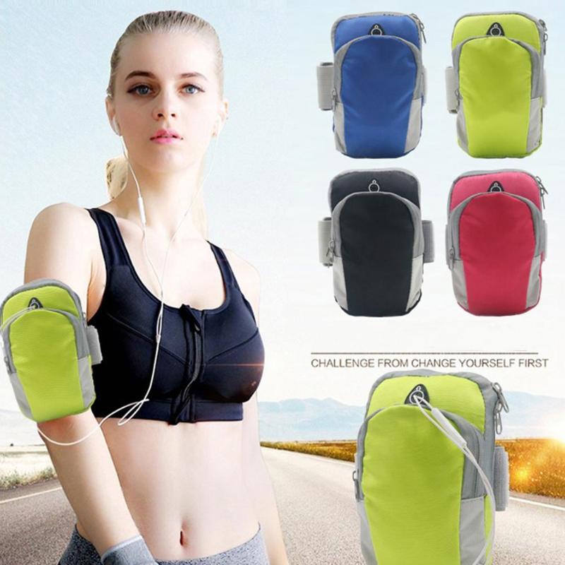 Armband Case Zippered Fitness Running Arm Band Bag Pouch Jogging Workout Cover For Less 6 inch Smart Phone High Quality Bag - ebowsos
