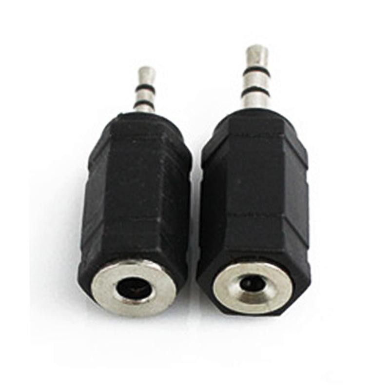 Audio Adapter 2.5MM to 3.5MM Stereo Earphone Jack Earphone Adapter Black Earphone Jack Plug for PDAs Mobiles Mp3/4 2.5mm device - ebowsos
