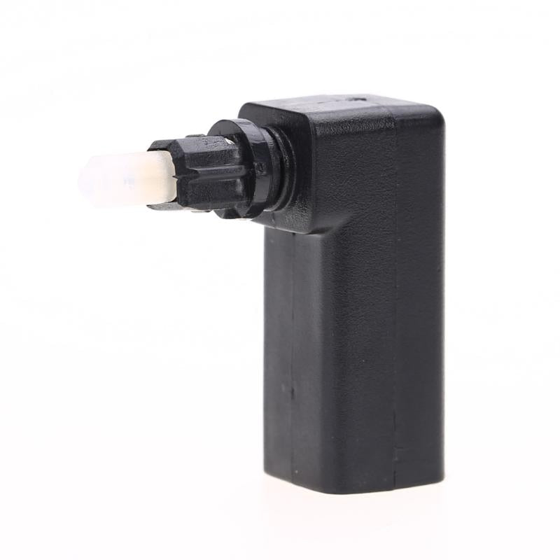 Audio Connector Optical TosLink Female to TosLink Male Plug 90 degree angled adapter for  DVD Player/ Game Console/ Cable Box - ebowsos