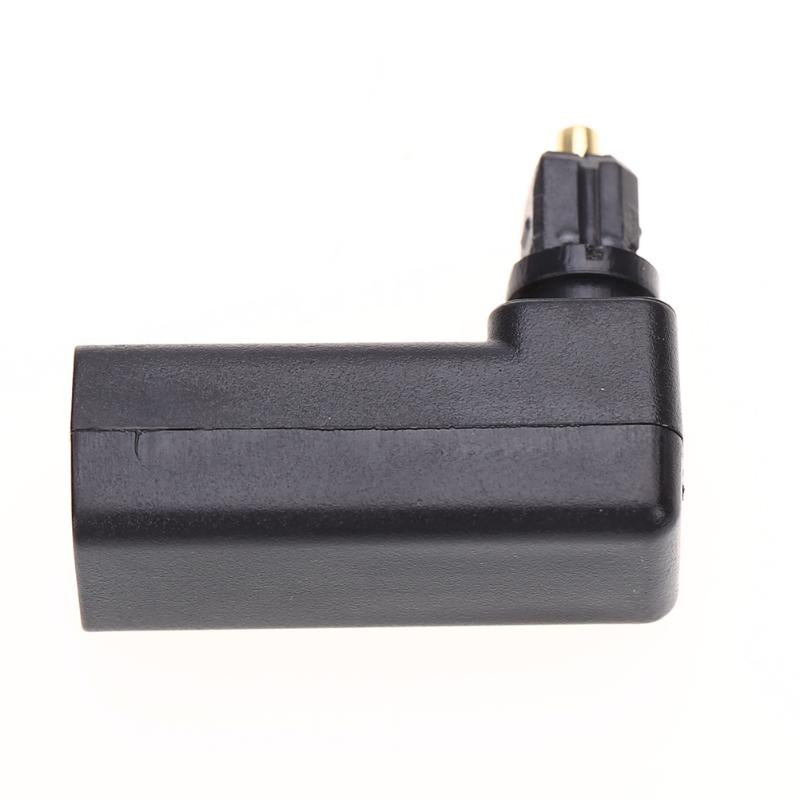 Audio Connector Optical TosLink Female to TosLink Male Plug 90 degree angled adapter for  DVD Player/ Game Console/ Cable Box - ebowsos