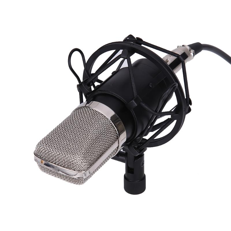 Audio Professional Condenser Microphone Mic Studio Sound Recording w/Shock Microfone mic for Radio Braodcasting KTV Karaoke - ebowsos