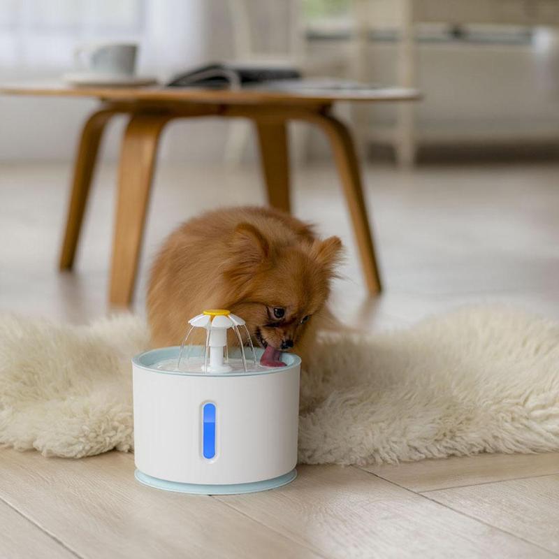 Automatic Cat Dog USB Electric Water Fountain 2.4L Pet Drinking Dispenser - ebowsos