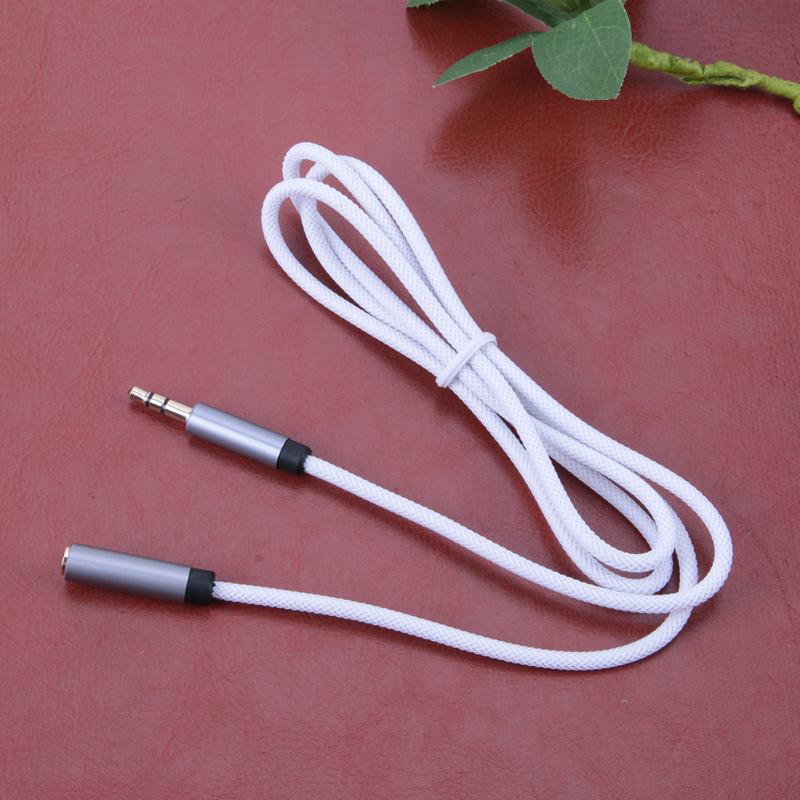 Aux cable 3.5mm male to female braid jack 3.5 plug stereo audio cable 3.5mm headphone extension cord 1m - ebowsos