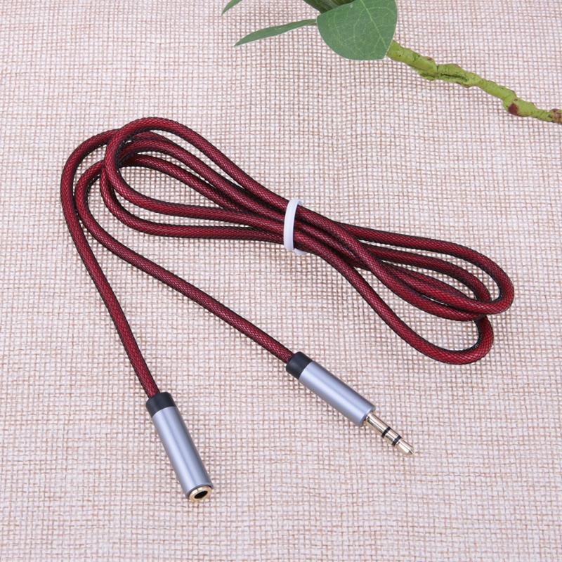 Aux cable 3.5mm male to female braid jack 3.5 plug stereo audio cable 3.5mm headphone extension cord 1m - ebowsos