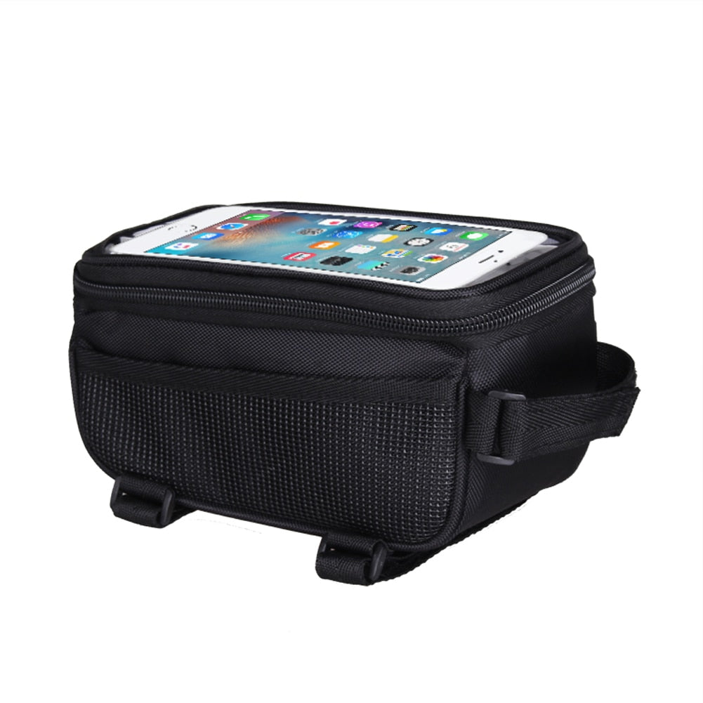 B-SOUL 1.5L/5.5 inch Touch Mobile Phone Waterproof Bicycle Bag Front Bike Frame Tube Storage Bags Cycling Bag Bicycle Accessorie-ebowsos
