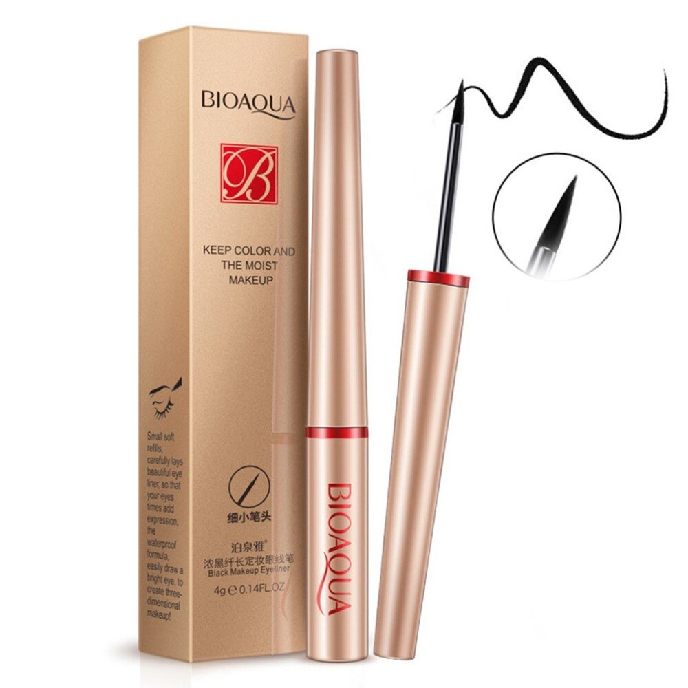 Black Waterproof Liquid Eyeliner Make Up Beauty Comestics Long-lasting Eye Liner Pencil Makeup Tools - ebowsos