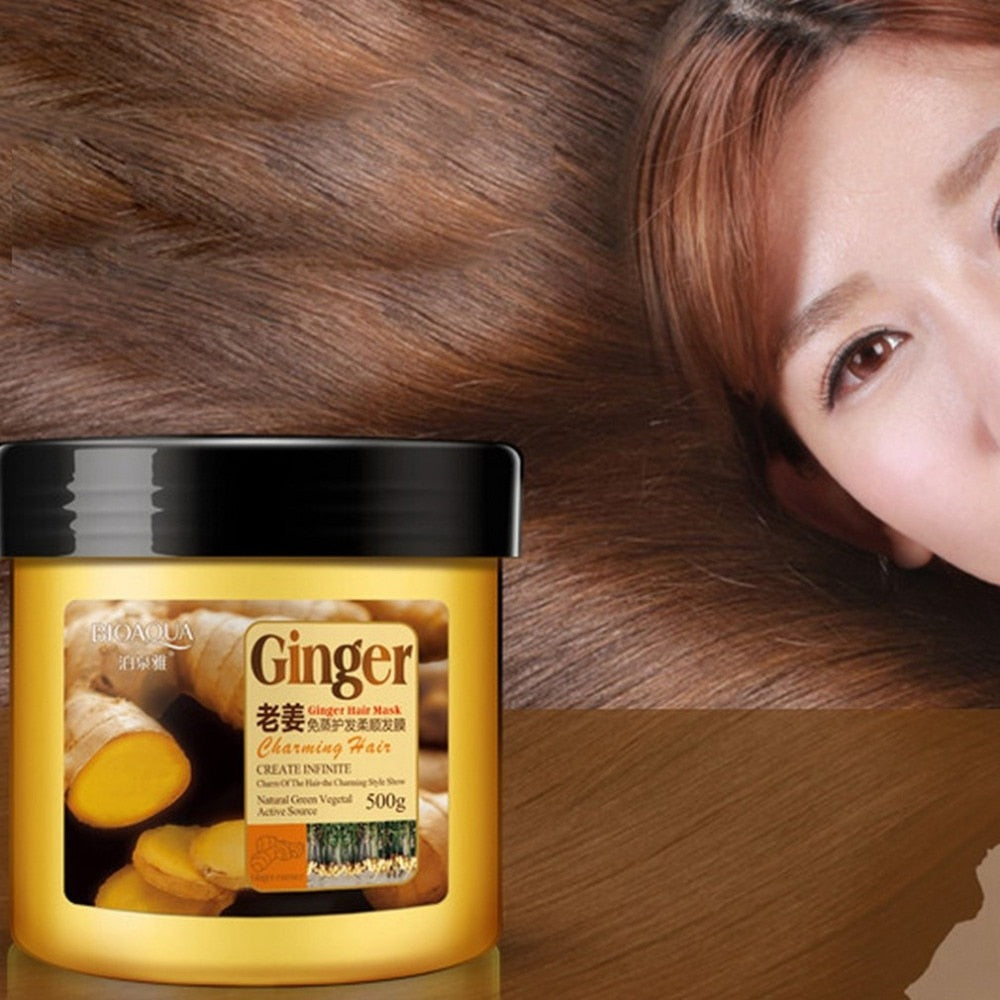 Natural Herbal Ginger Shampoo/Mask Anti Hair Loss And Hair Growth Fast Oil Control Hair Mask Hair Care - ebowsos