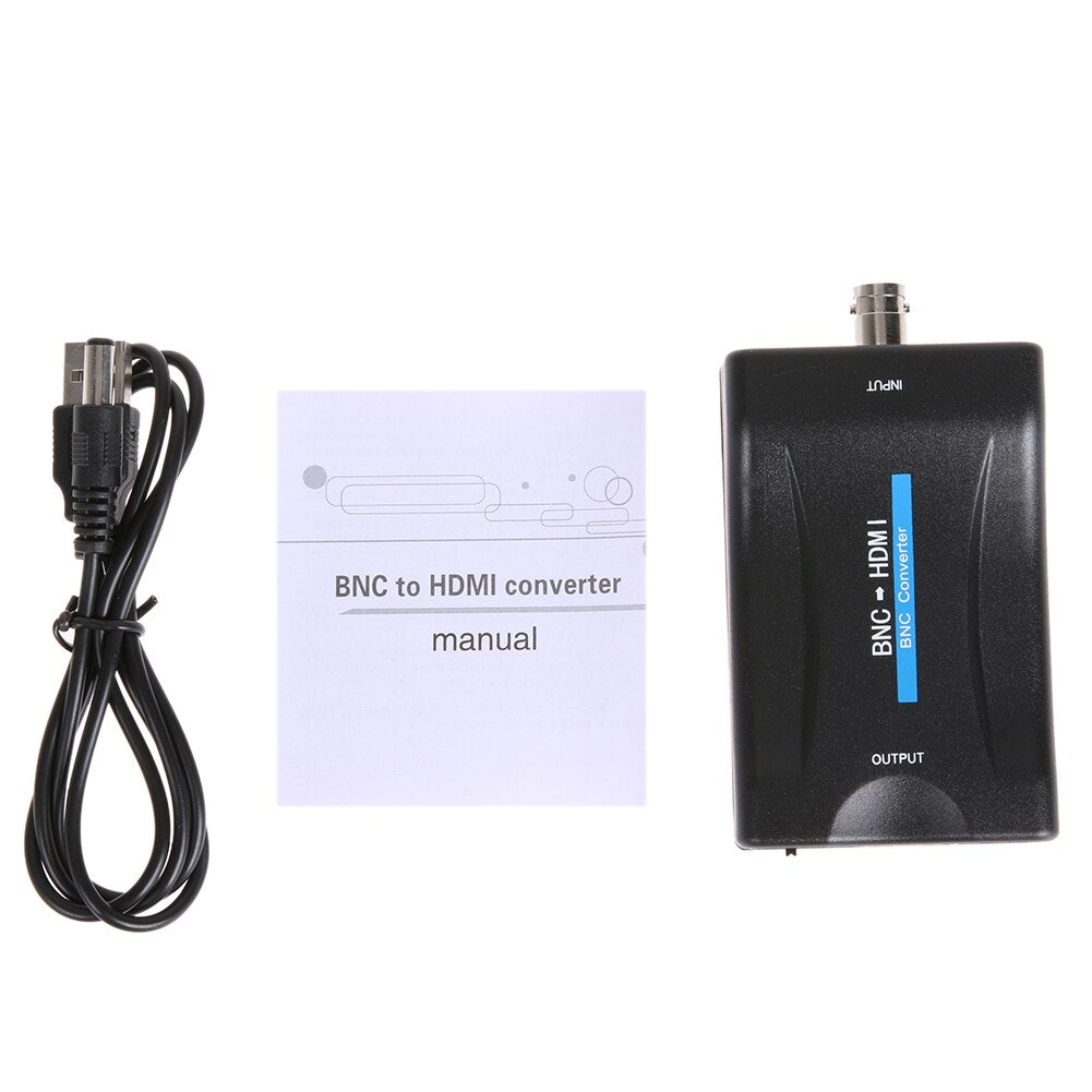 BNC to HDMI Converter HD 1080P/720P Video Adapter Surveillance Monitor Video Signals Converter with USB Cable - ebowsos