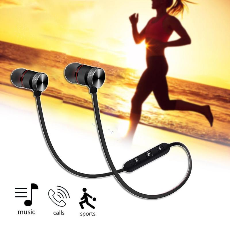 BTH-838 Sports Metal Bluetooth 4.2 Earbuds Magnetic Stereo Sports Earphone Magnetic Stereo Earphone for Mobile Phone - ebowsos