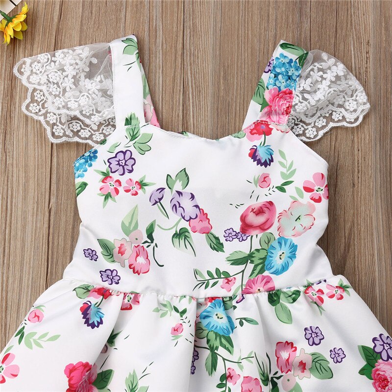 Baby Girl Lace Dress Sundress Princess Dress Pageant Dresses Party Clothes - ebowsos