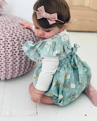 Baby Girls Swan Print Romper Jumpsuit Summer Clothes 0-24M - ebowsos