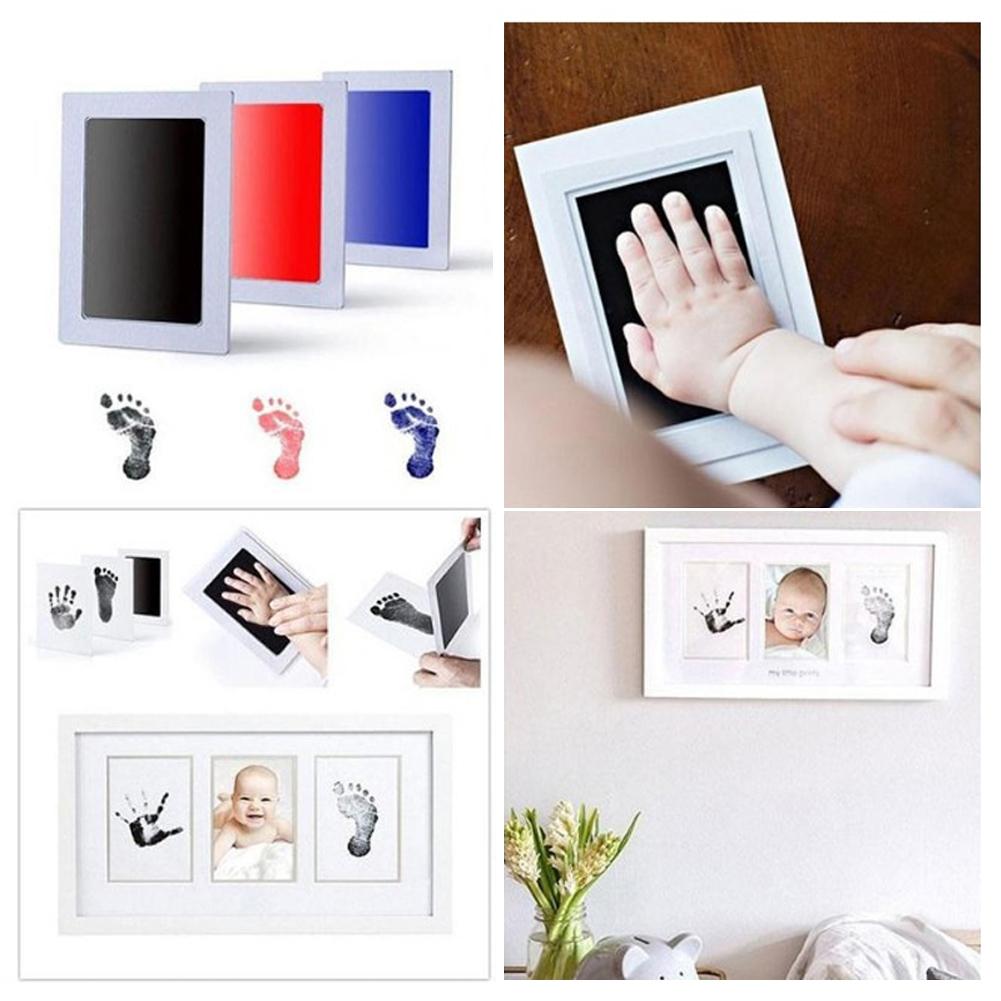 Baby Handprint Footprint Non-Toxic Newborn Imprint Hand Inkpad Watermark Infant Souvenirs Toys Gift 6 Colors Available-ebowsos
