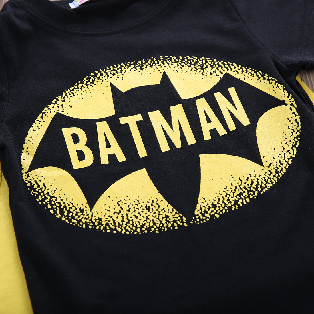 Baby Kids Boys Cartoons Cosplay Batman Cape T-Shirts Cotton Short sleeve Tops - ebowsos
