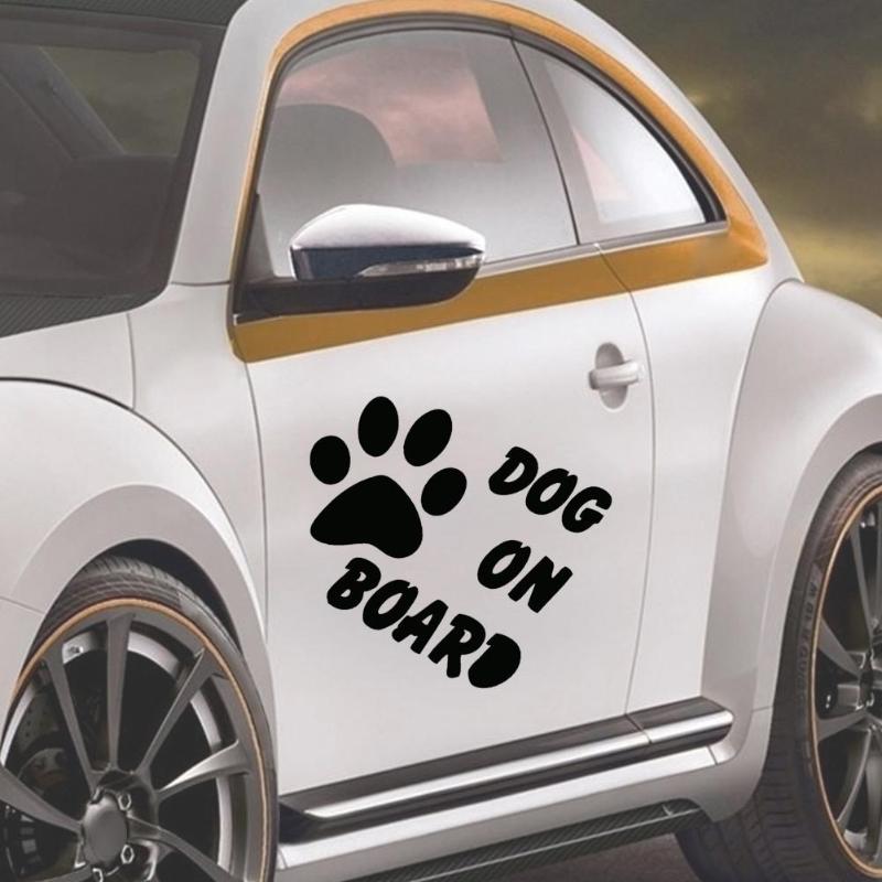 Baby Pet Dog on Board Car ctyling Stylish Car Stickers Reflective Sticker - ebowsos