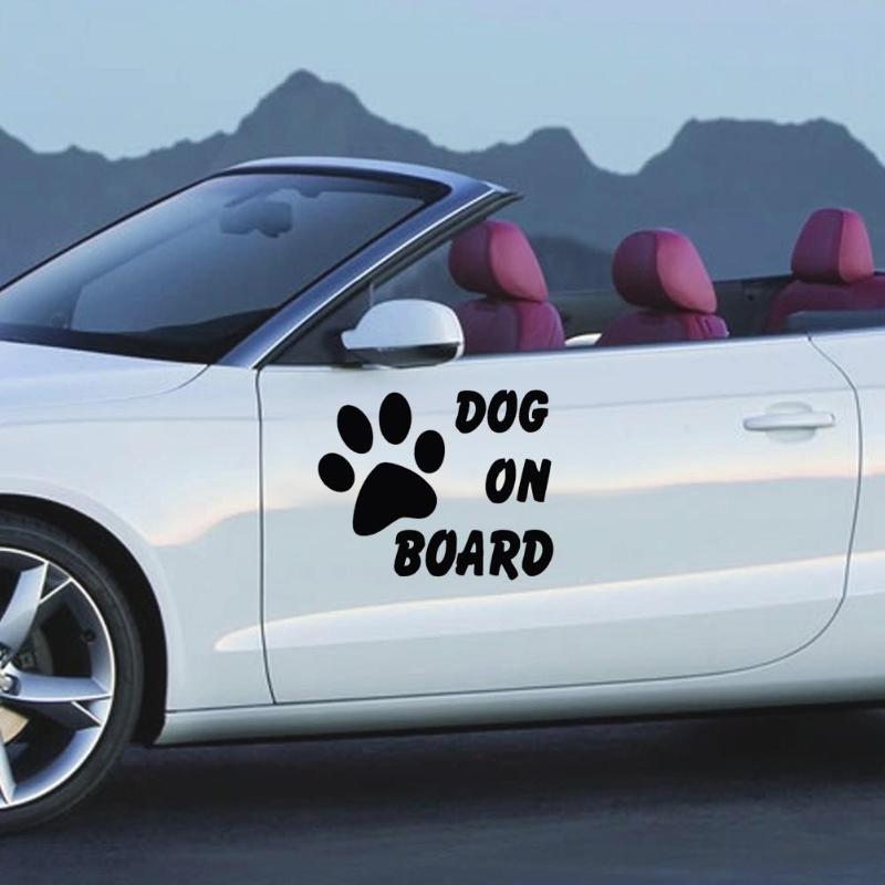 Baby Pet Dog on Board Car ctyling Stylish Car Stickers Reflective Sticker - ebowsos