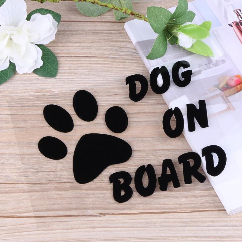 Baby Pet Dog on Board Car ctyling Stylish Car Stickers Reflective Sticker - ebowsos
