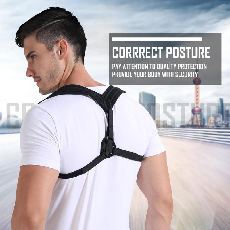 Back Posture Corrector Adjustable Clavicle Brace Comfortable Correct Shoulder Posture Support Strap Clavicle Correction Belt-ebowsos