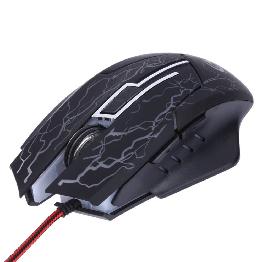 Backlight Gaming Mouse 3200DPI 7 Colors LED Optical 6 Buttons 6D USB Wired  Gamer Computer Mice For PC Adjustable USB Game Mouse - ebowsos