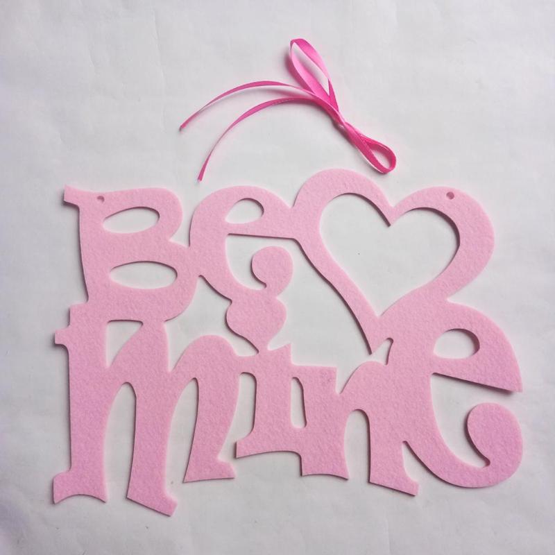 Be Mine Non-woven Fabric Wall Hanging Board Plaques Valentine Day Decor - ebowsos