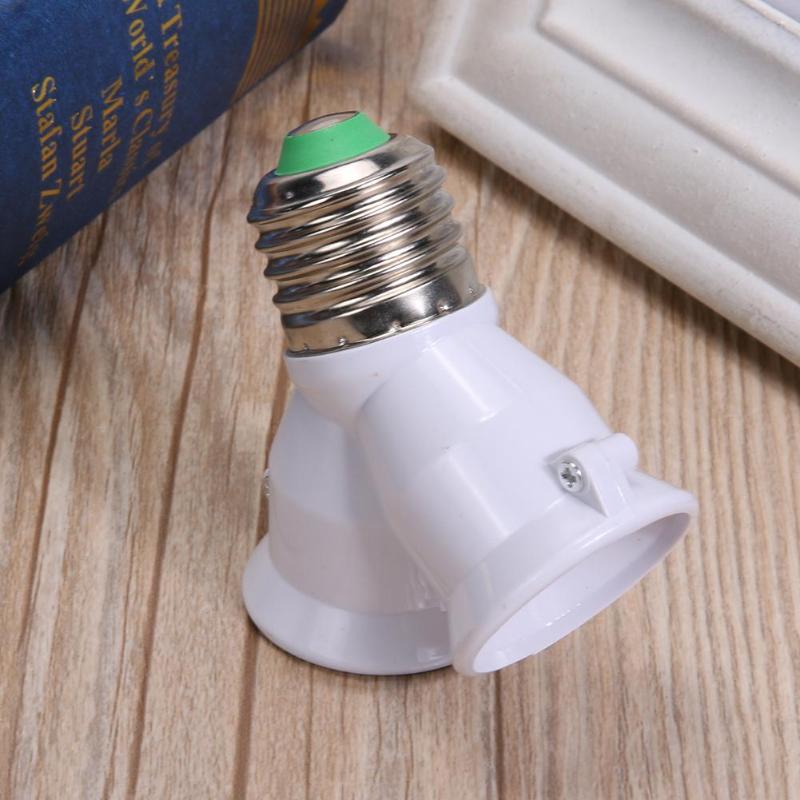 Beautiful 2 in 1 E27 Lamp Socket Splitter Adapter Light Bulb Useful Lighting Accessories Base Stand Holder - ebowsos