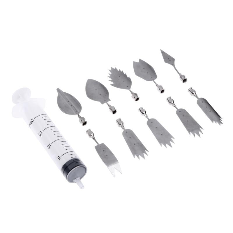 BestP 10pcs/set 3D Jelly Flower Art Tools Jelly Cake Gelatin Pudding Nozzle Syringe Russia Nozzle Set Cake Decorating Tools - ebowsos