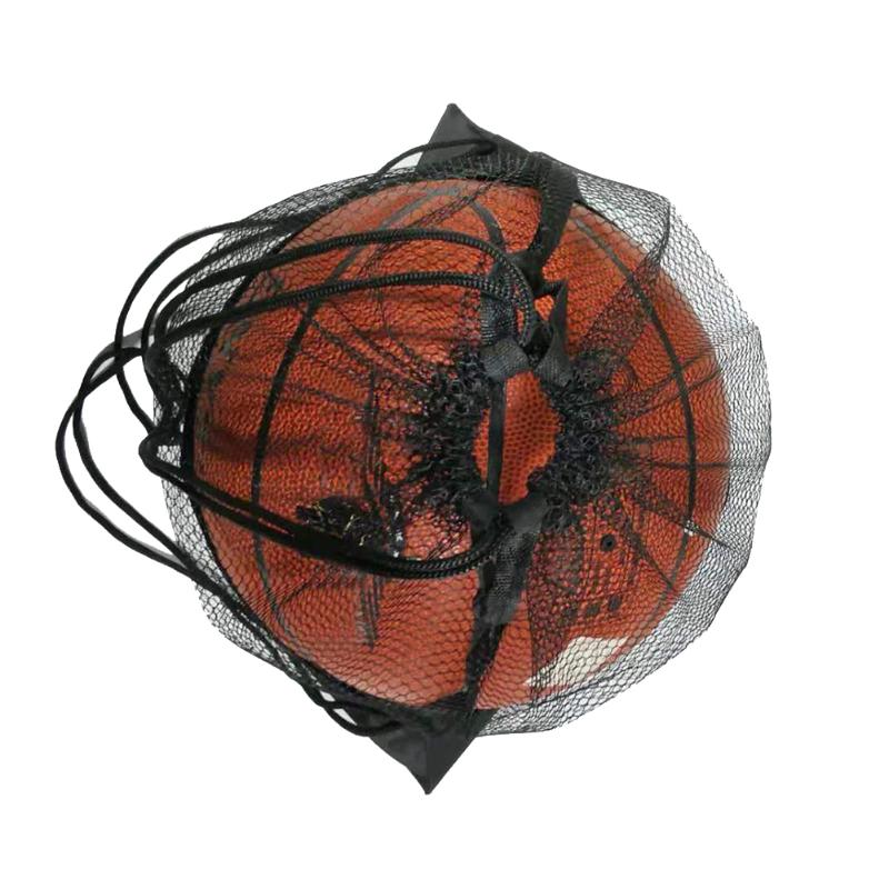Black Basketball Mesh Bags Portable Multi-function Volleyball Storage Net Pouch Organizer Outdoor Sports Training Bag-ebowsos