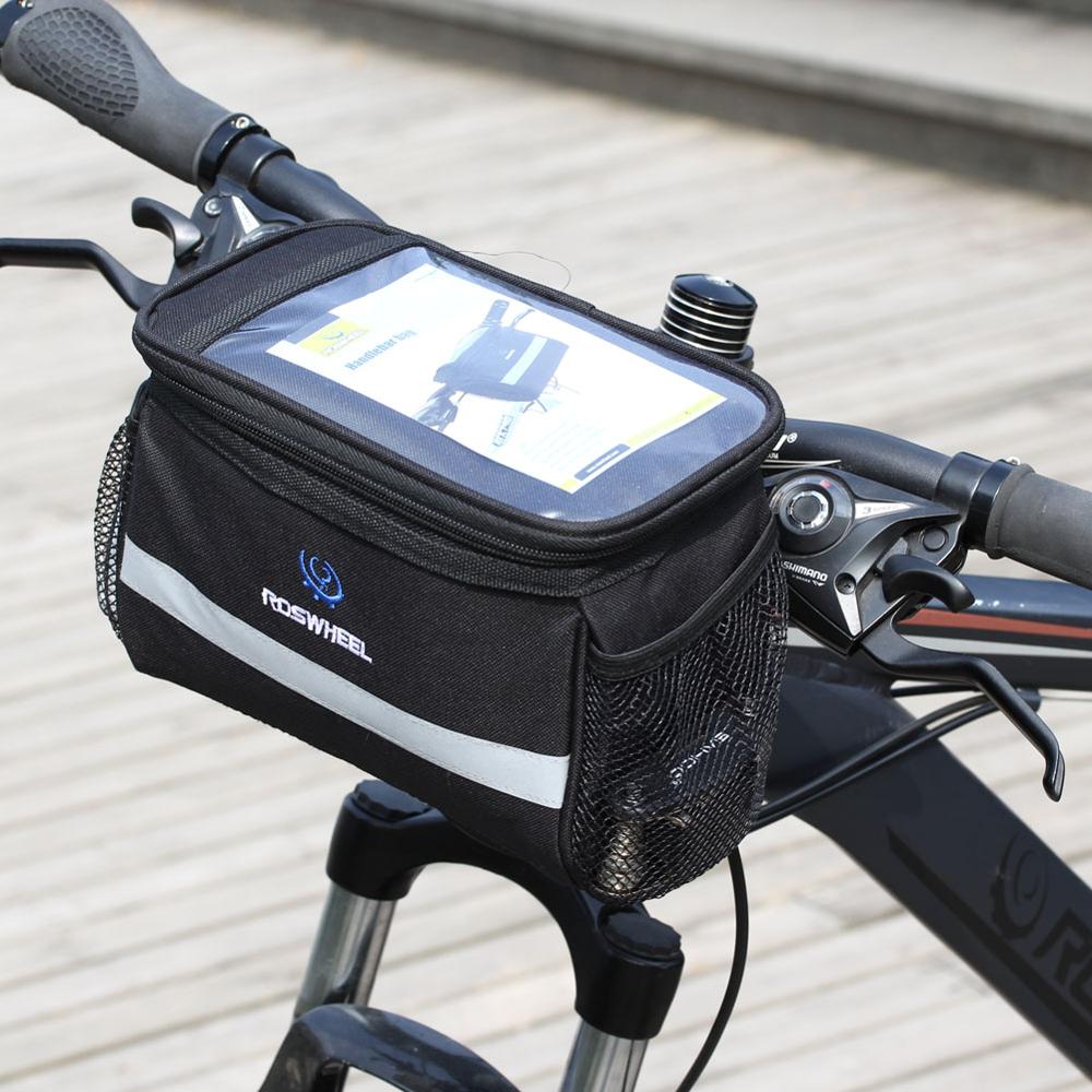 Black Bicycle Cycling Bag Front Removable Heat Protection Foldable Bike Handlebar Bags For Phone Bottle Bicycle Accessories-ebowsos
