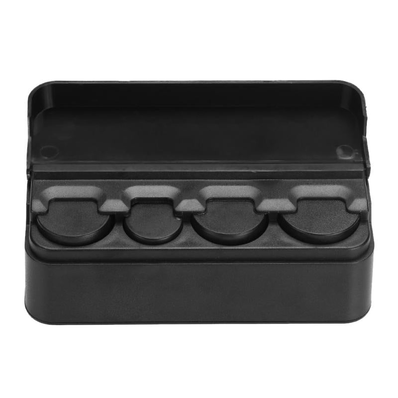 Black Car Interior Coin Case Auto Storage Box Holder Container Organizer - ebowsos