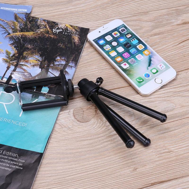 Black Hot Sale Mini Mobile Phone Stand Flexible Camera Tripod for Smartphone Camera Video Tripods - ebowsos